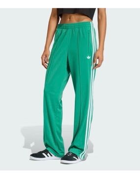 adidas Green Track Pants with White 3-Stripes